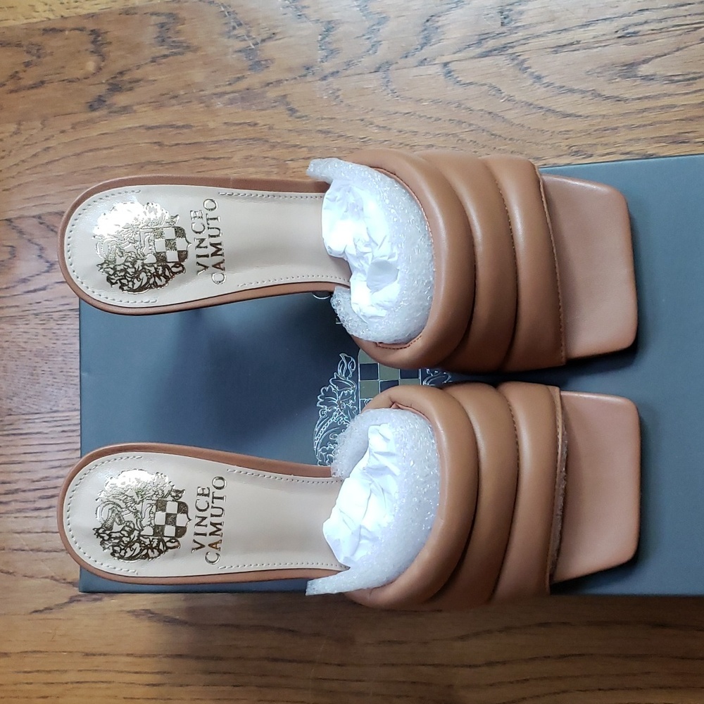 NIB Vince Camuto Candreia Sandal In Light Cognac Color Women's Size 7.5 - Picture 5 of 14